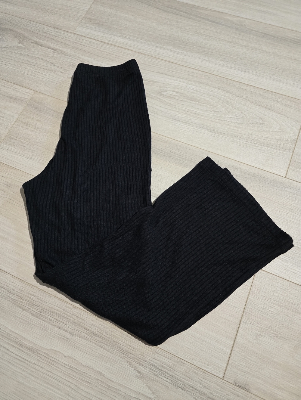 REFORMATION ribbed Cropped Wide Leg Pant